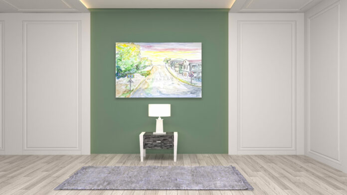 Illustration of the empty interior room Acquisto e Cessione opere d'arte da parte di Aziende