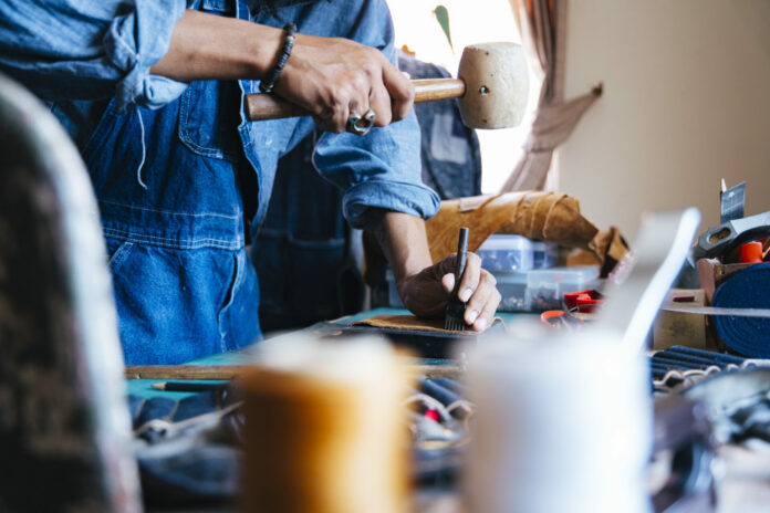 Punching step before sewing